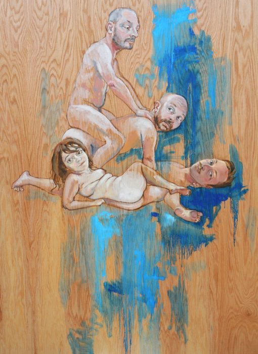 “Five Panels/Six Stars”, oil on wood, 66” x 96”, 2008.