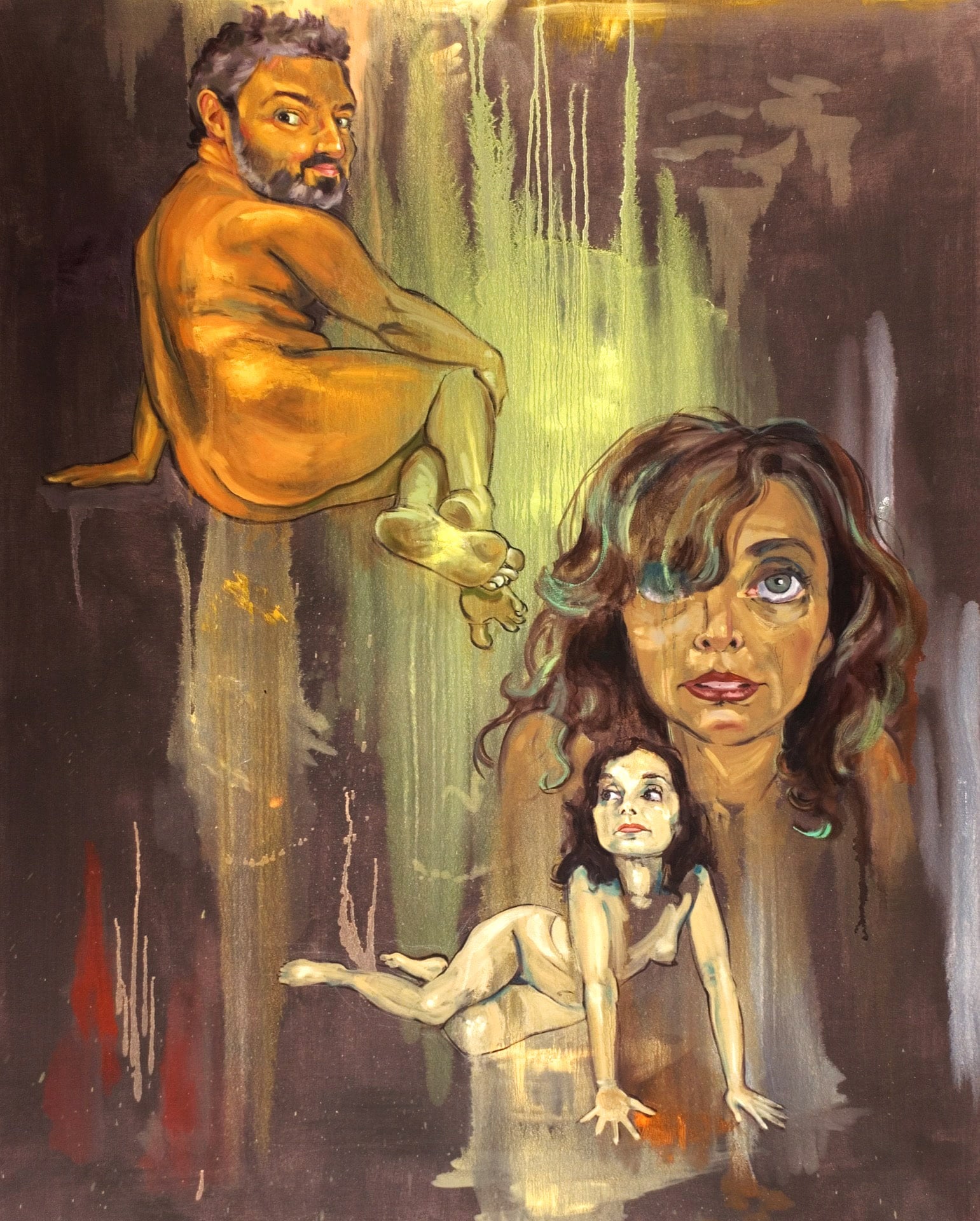 "Antonio with Double Amy", oil on canvas, 48" x 60", 2007.